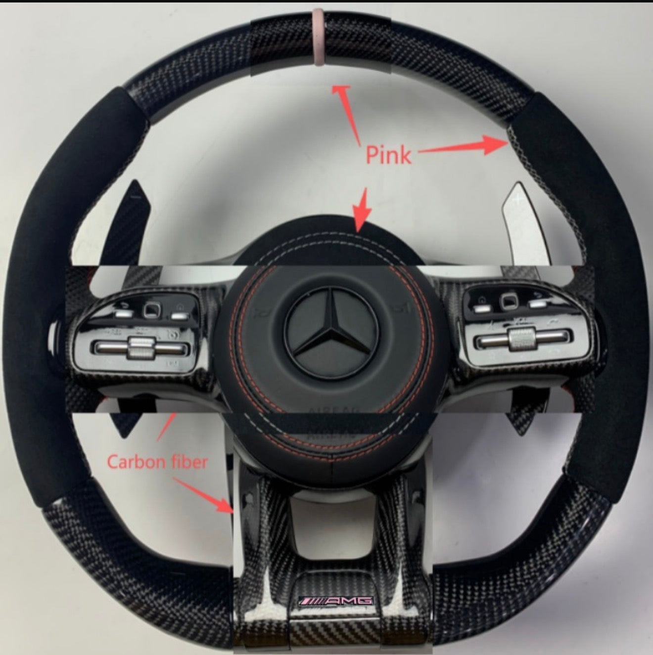 Custom Baby Pink Mercedes Wheel For Ryan
